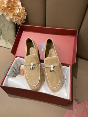 Loro Piana Summer Charms Walk Loafer Beigede