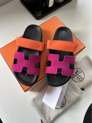 Hermès Chypre Sandal Orange Fuchsia
