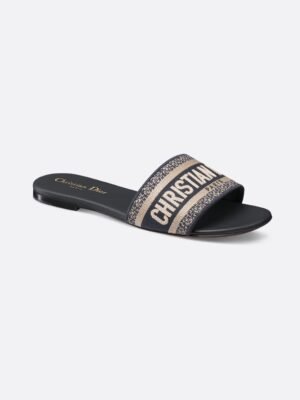 Dior Dway Slide Navy Blue/Ecru
