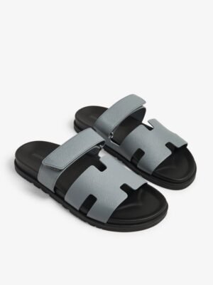 Hermès Chypre Sandal Leather - Grey Blue