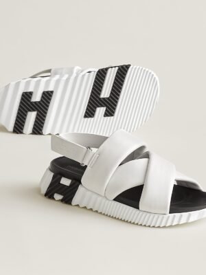 Hermes white sandal.