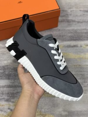 Hermes sneakers dark grey.