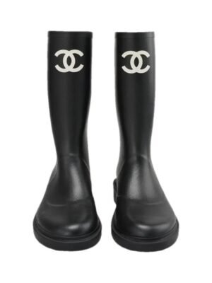 Chanel Pearl CC Ankle Boots Leather - Black