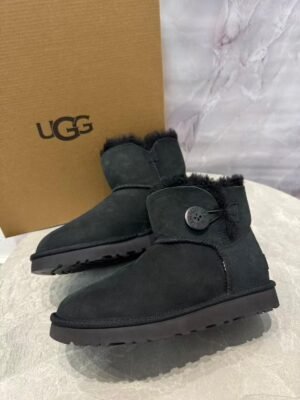 UGG Classic Mini Bailey Button Boots Black