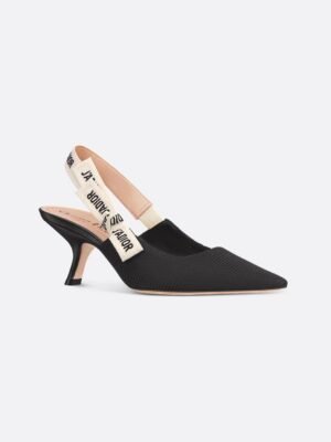 Dior J'Adior Slingback Kitten Heel Suede - Black