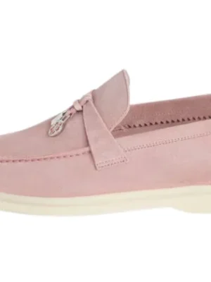 Loro Piana Summer Walk Loafers — Pink