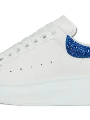 Alexander McQueen Oversized Sneaker White Blue Crystal
