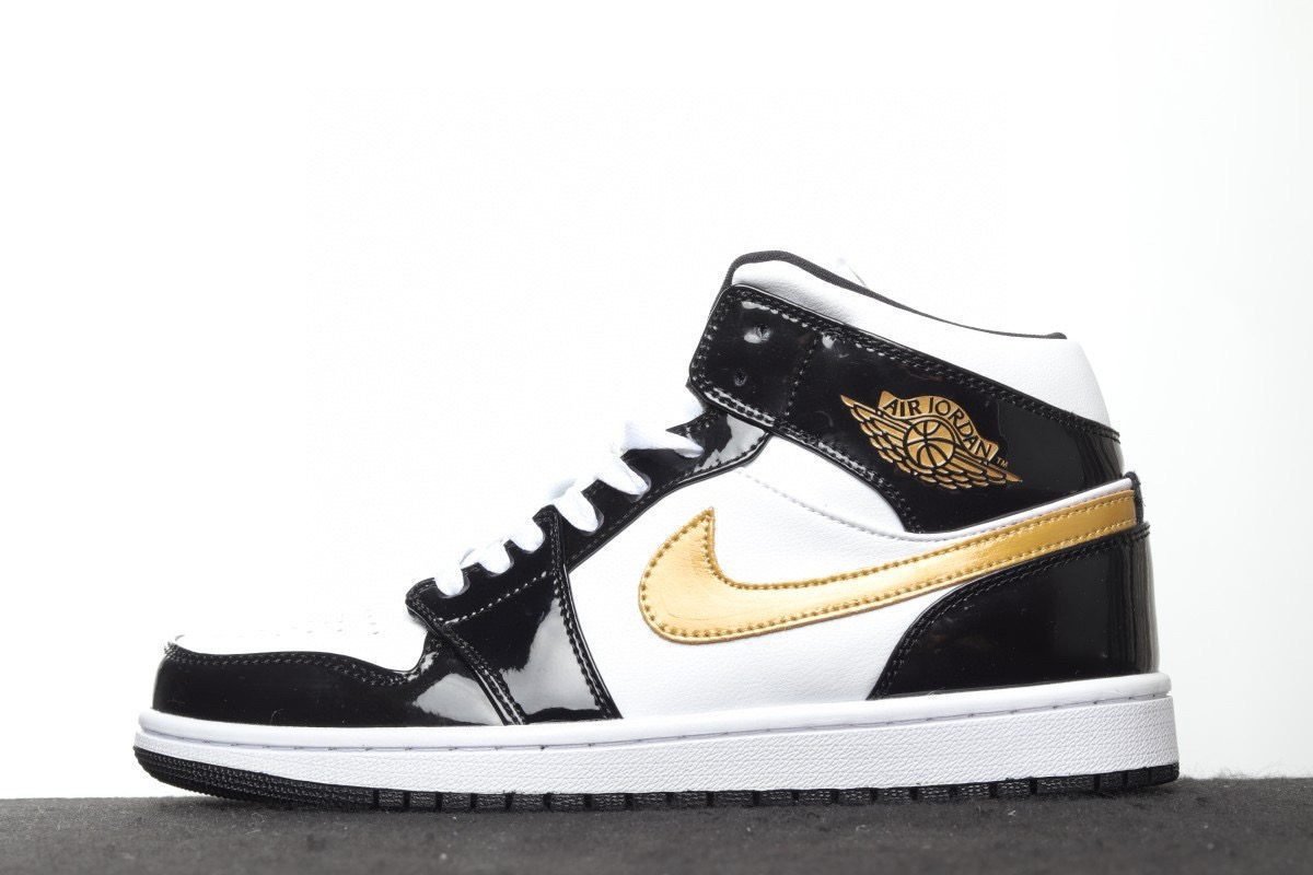 AIR JORDAN 1 MID Black Metallic Gold - Image 2