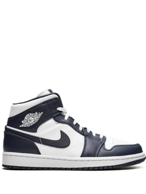 AIR JORDAN 1 MID White Metallic Gold Obsidian