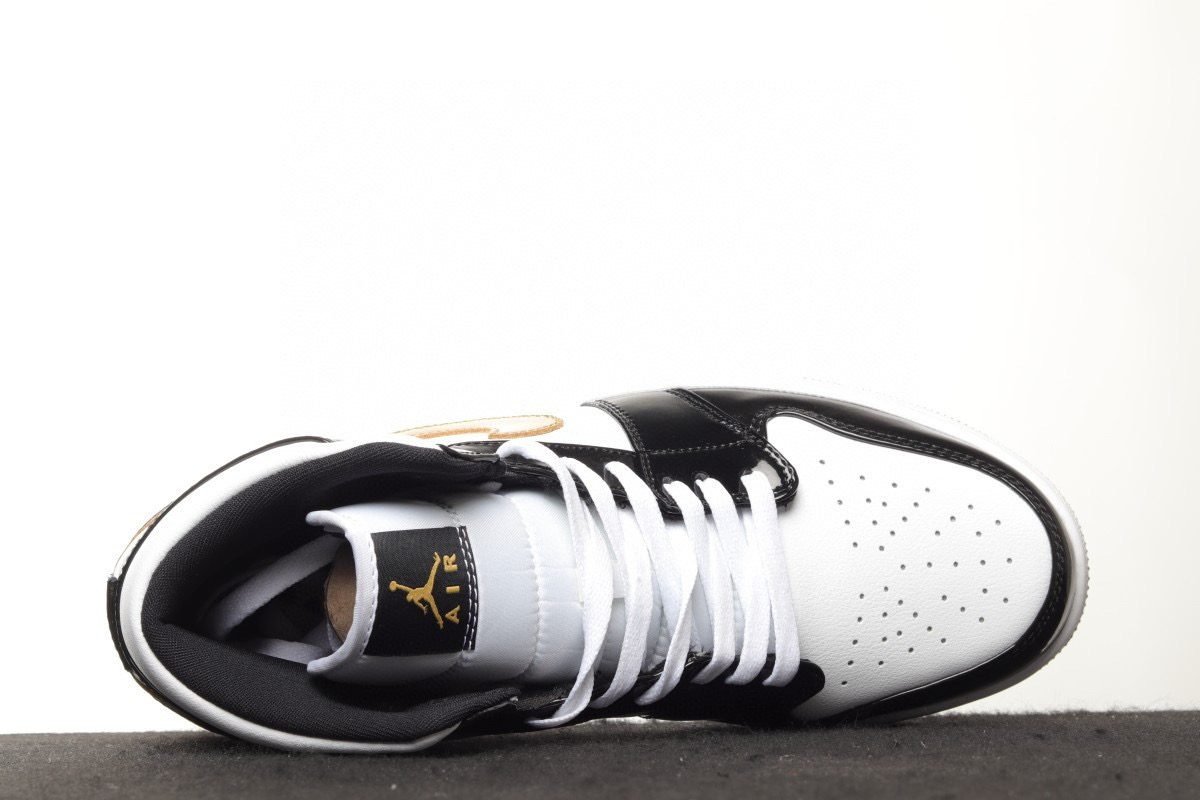 AIR JORDAN 1 MID Black Metallic Gold - Image 5