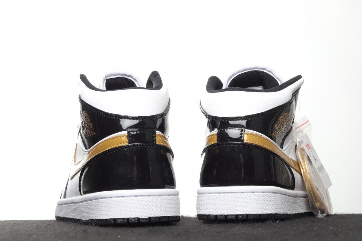 AIR JORDAN 1 MID Black Metallic Gold - Image 7