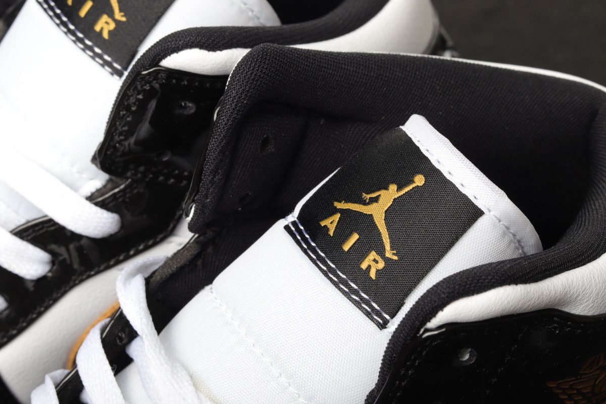 AIR JORDAN 1 MID Black Metallic Gold - Image 9