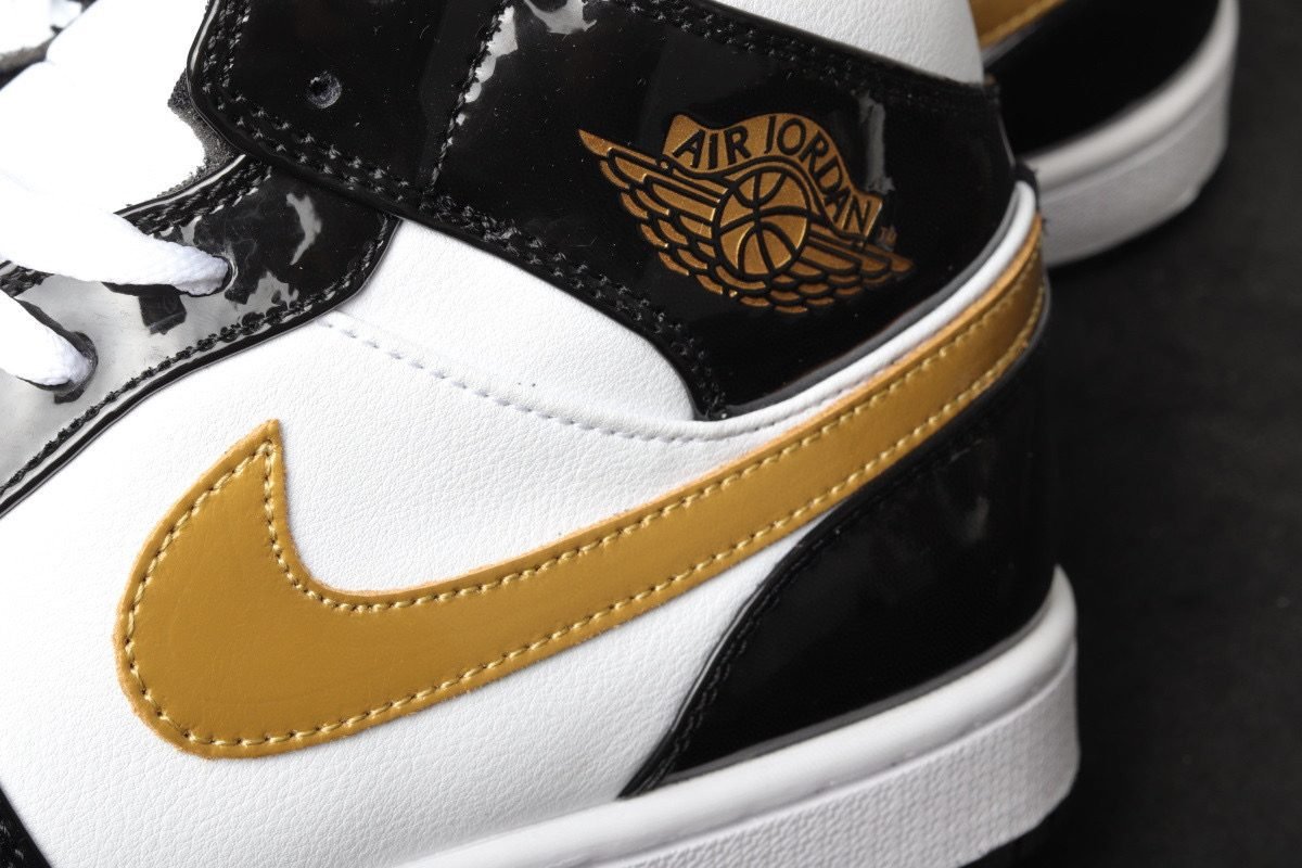 AIR JORDAN 1 MID Black Metallic Gold - Image 10