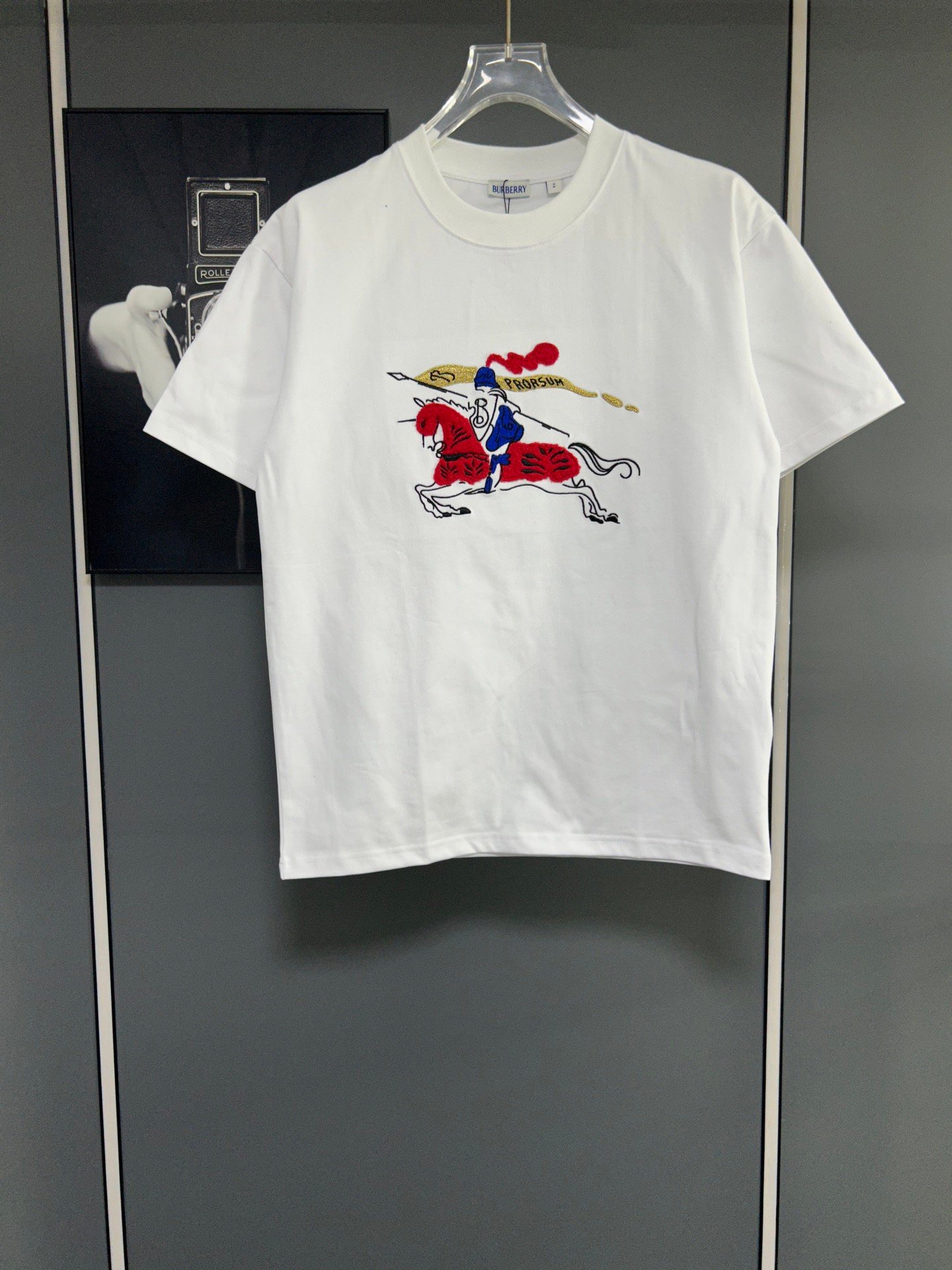 Burberry T-Shirt Multicolor Prorsum Knight Embroidered - Image 2