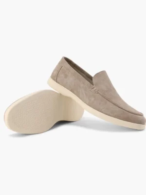 Loro Piana Summer Walk Loafers — Taupe/Grey