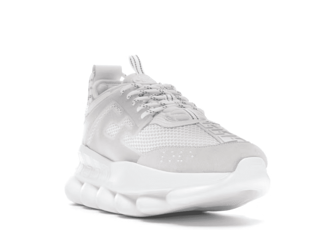 Versace Chain Reaction White Mesh Rubber Suede - Image 3