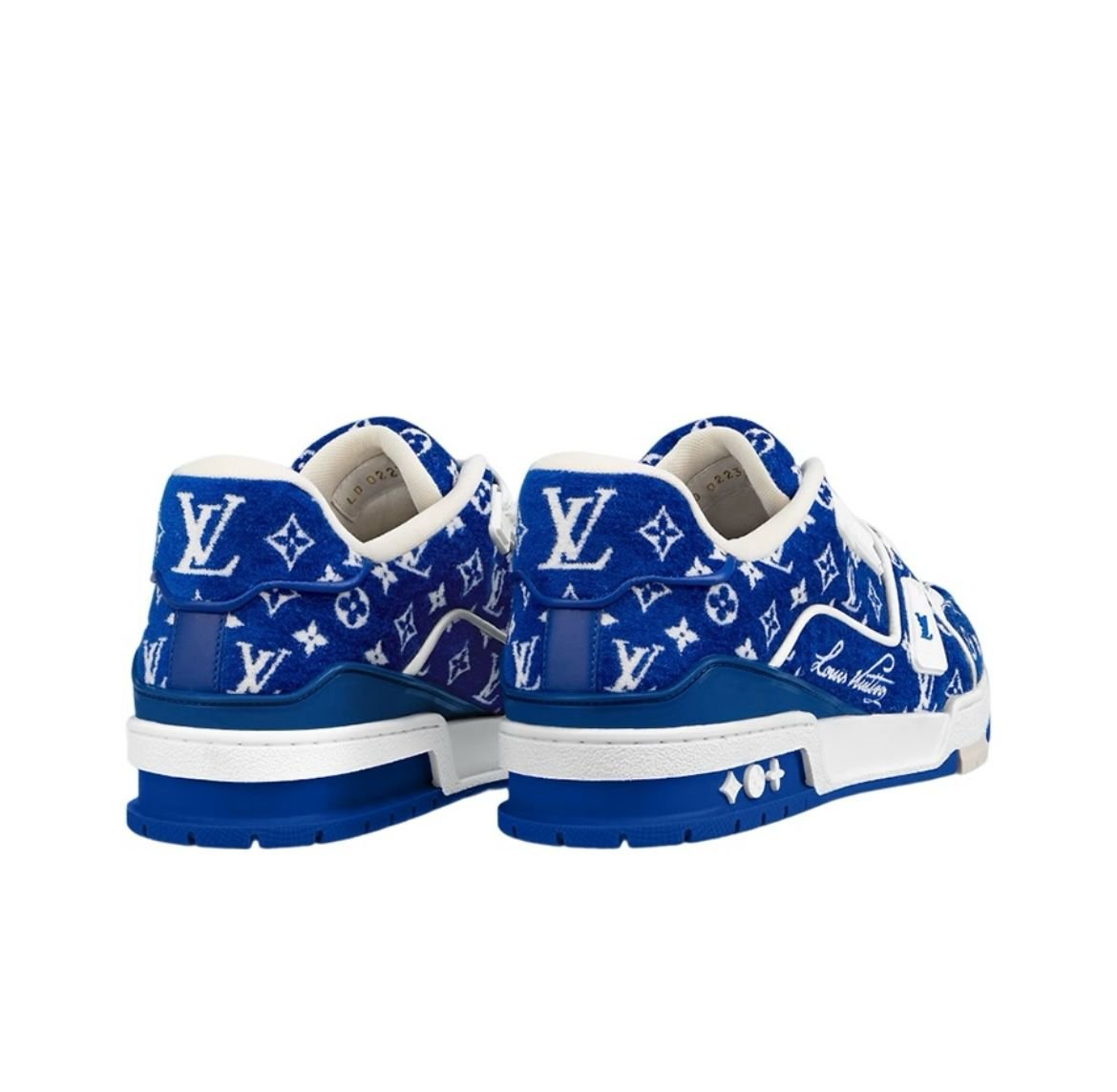 LV Trainer Blue Monogram Textile - Image 3