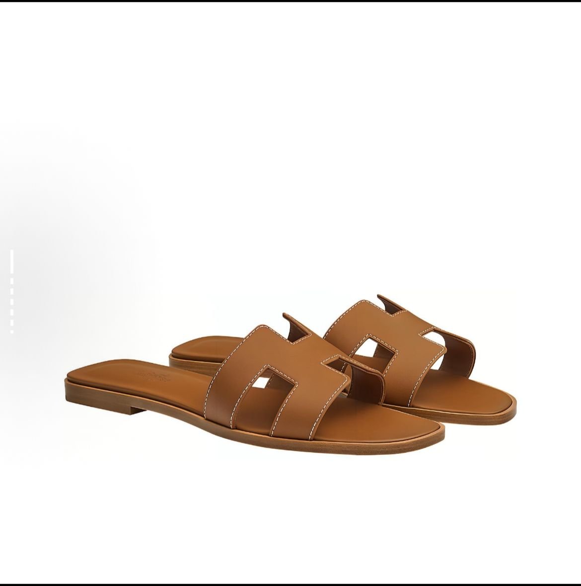 Hermès Oran Sandals — Camel/Tan - Image 3