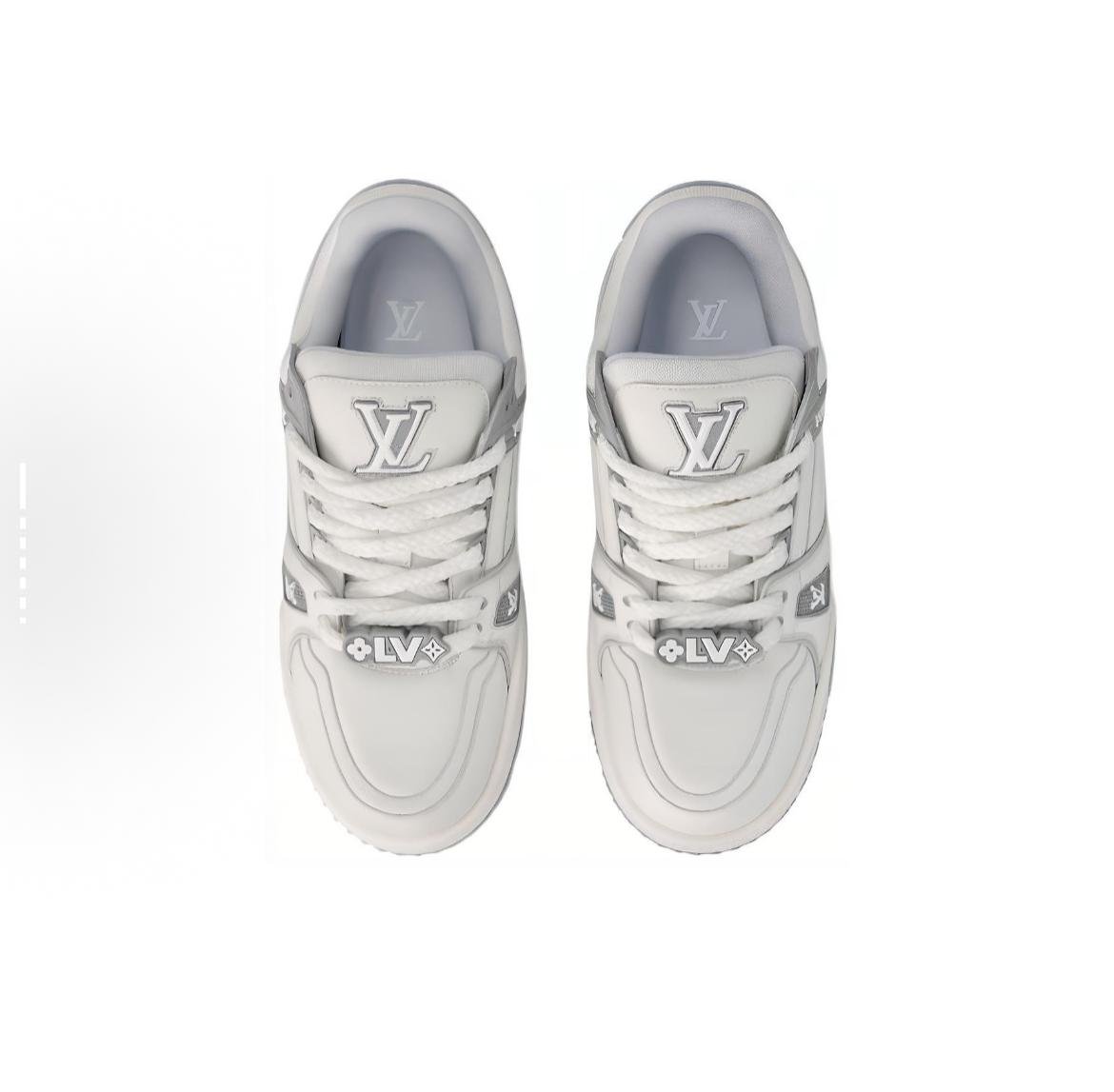 Louis Vuitton LV Trainer Sneakers — White/Grey - Image 3