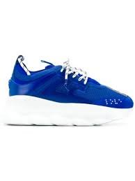 Versace Chain Reaction Blue Mesh Rubber Suede - Image 2