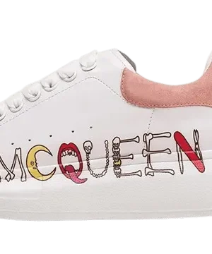 Alexander McQueen White/Pink Oversized Sneaker