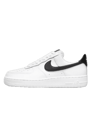 AIR Force 1  versie custom: WIT SWOOSH EN ZOOL ZWART