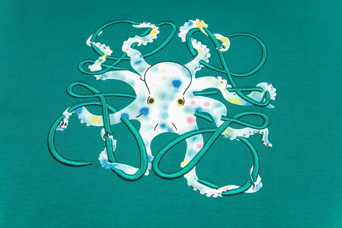 Loewe T-Shirt Octopus Anagram Black - Image 10