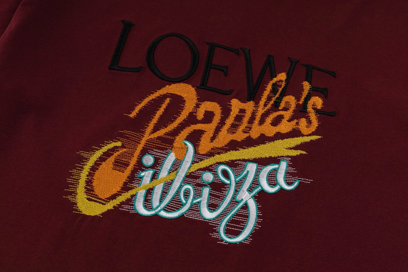 Loewe T-Shirt Paula's Ibiza Burgundy - Image 3
