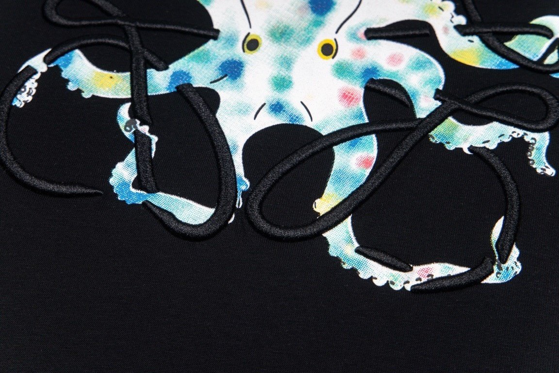 Loewe T-Shirt Octopus Anagram Black - Image 3