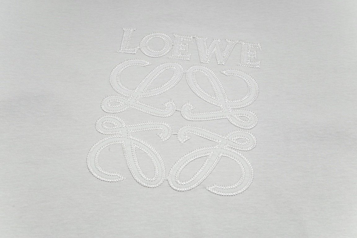 Loewe T-Shirt Anagram Tonal Embroidered Grey - Image 6