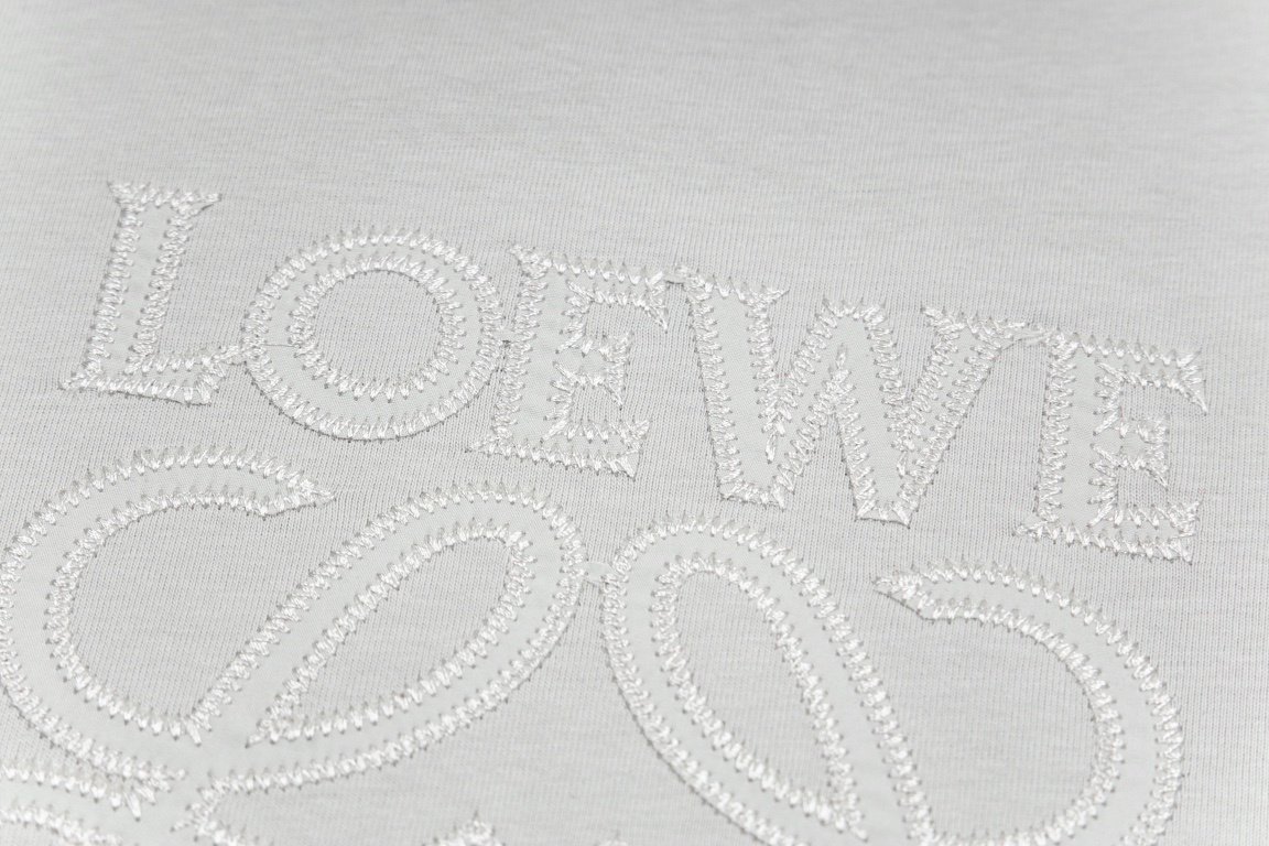 Loewe T-Shirt Anagram Tonal Embroidered Grey - Image 5