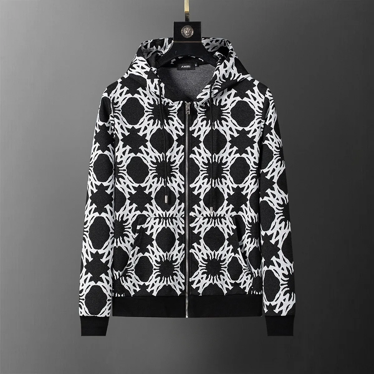 Amiri Set-Hoodie & Pants MA Allover Print Black/White - Image 3