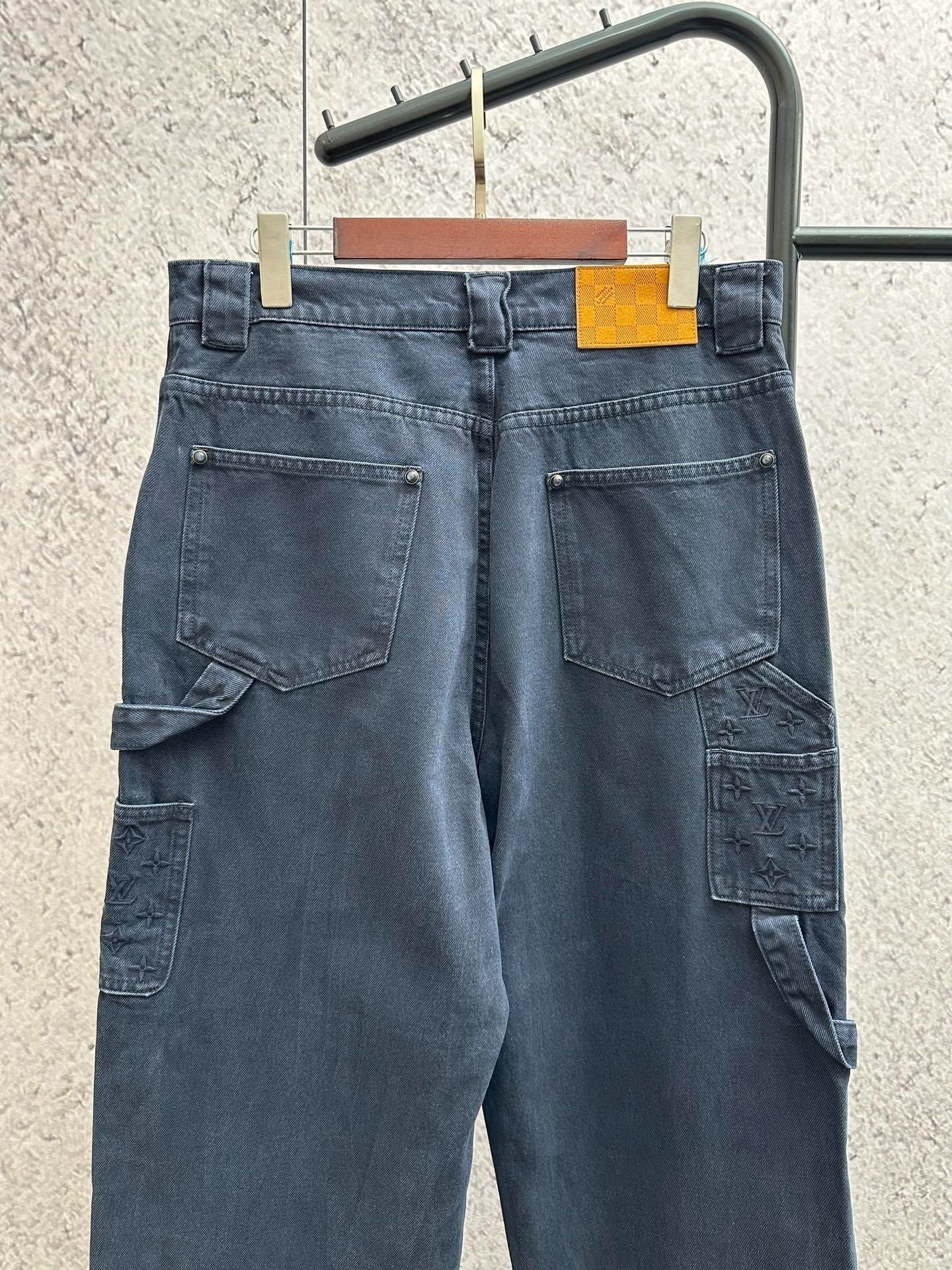 Louis Vuitton Jeans Carpenter Washed Navy - Image 4