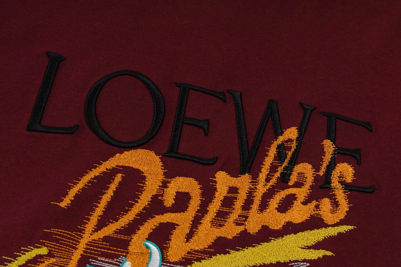 Loewe T-Shirt Paula's Ibiza Burgundy - Image 5