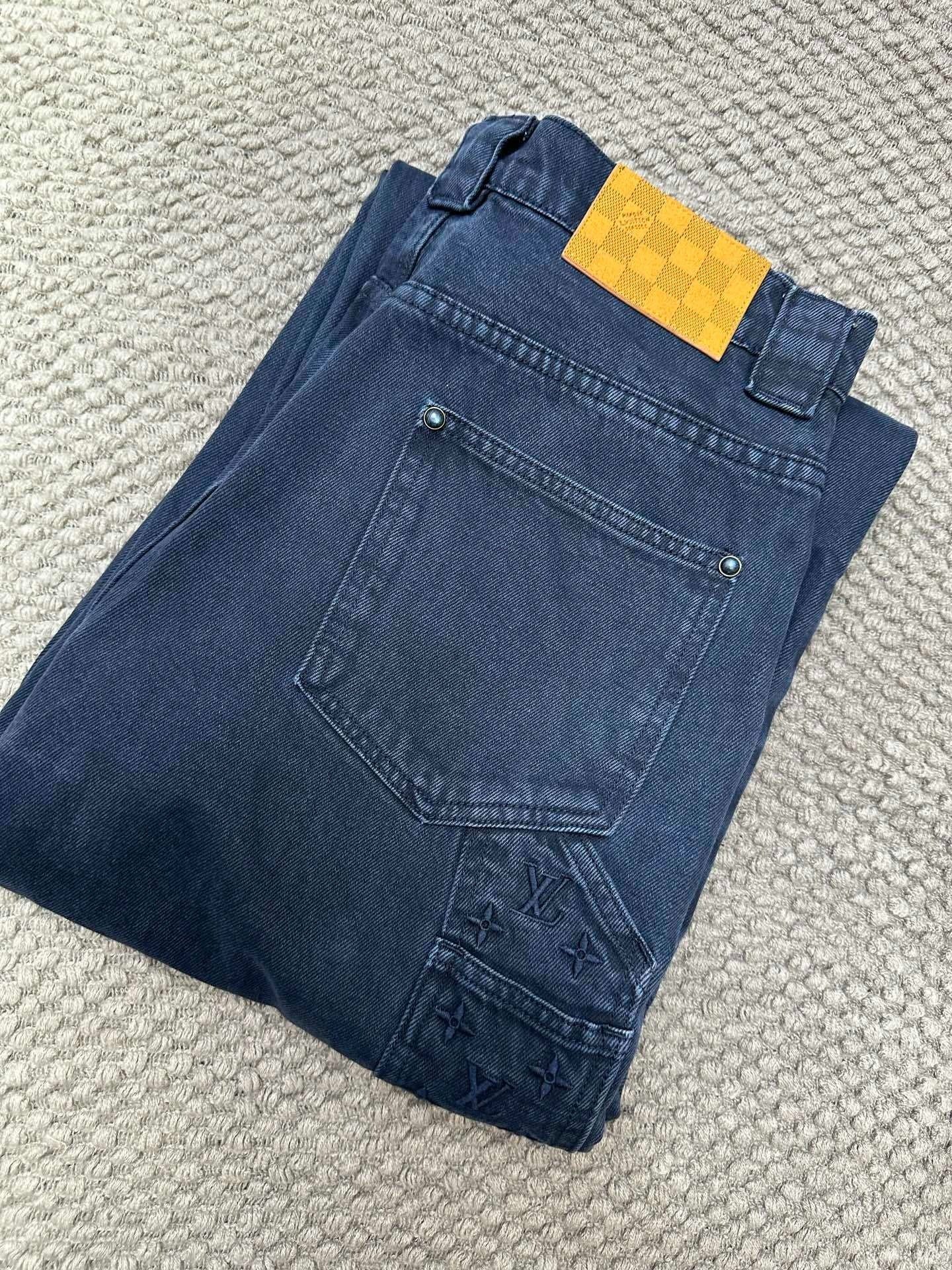 Louis Vuitton Jeans Carpenter Washed Navy - Image 9