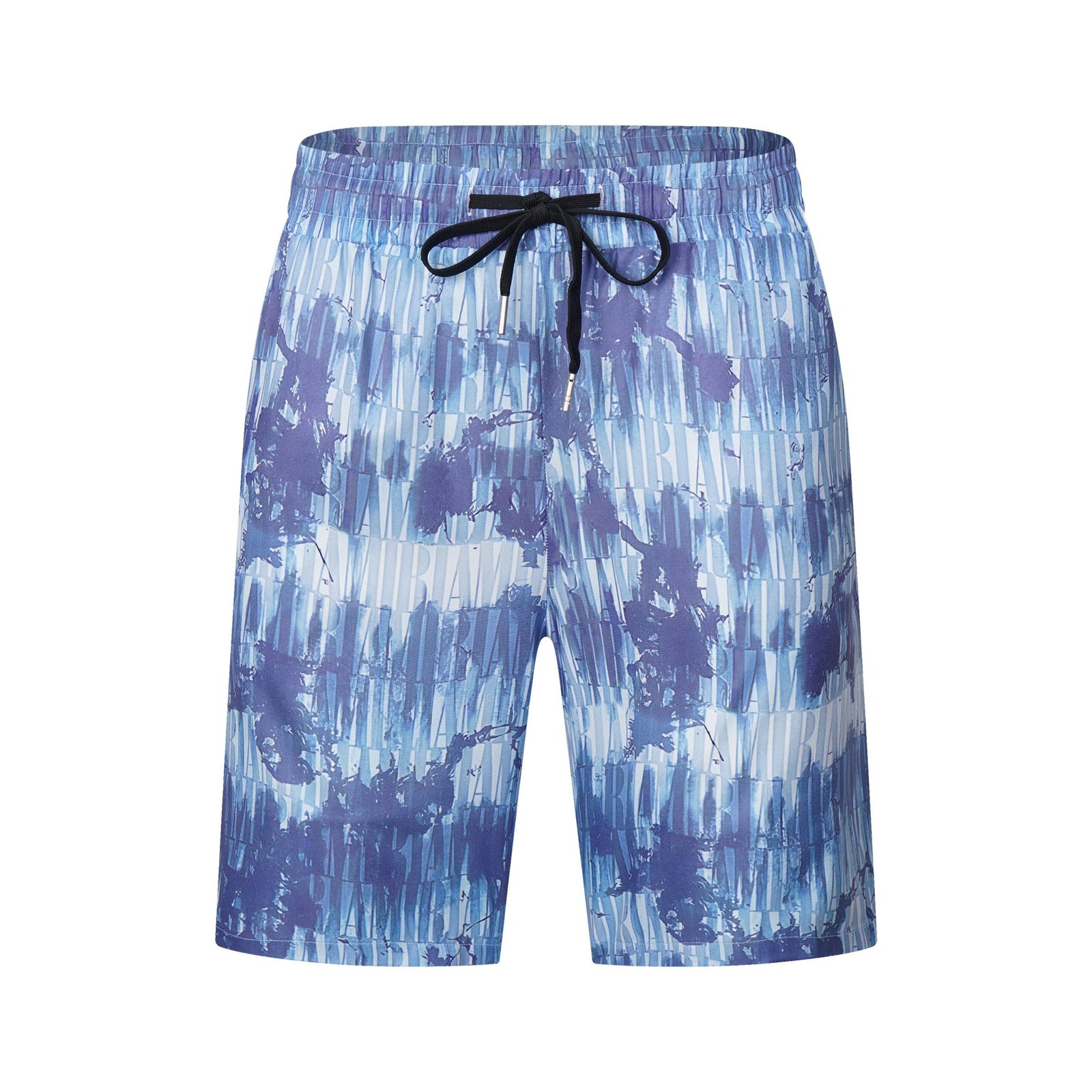 Amiri Set-Shirt & Shorts Watercolor Logo Blue - Image 4