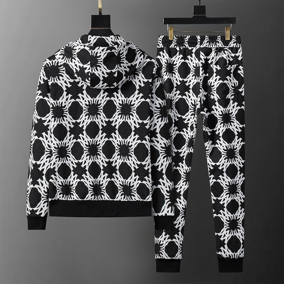 Amiri Set-Hoodie & Pants MA Allover Print Black/White - Image 2