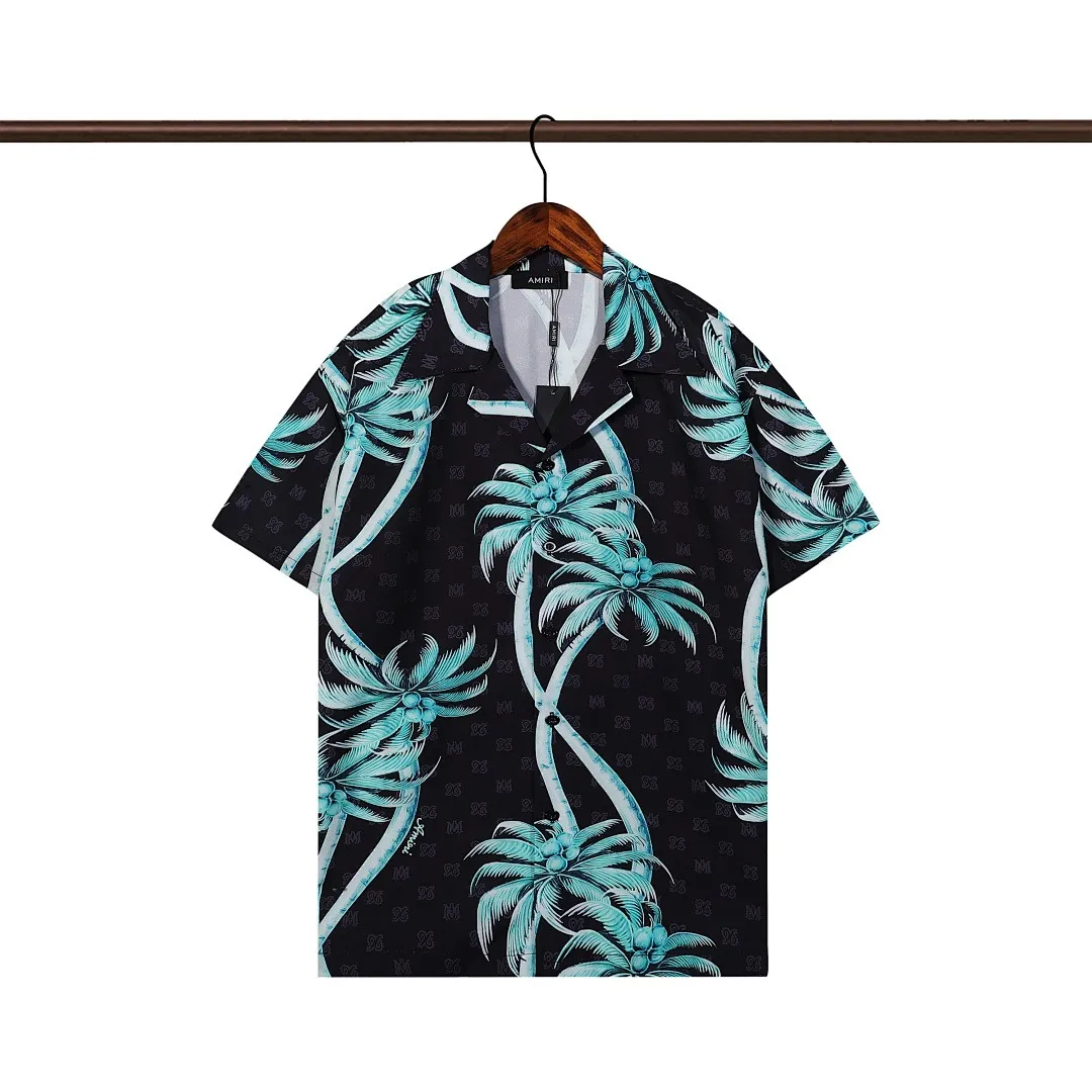 Amiri Set-T-shirt & Shorts Palm Tree Black/Turquoise - Image 2