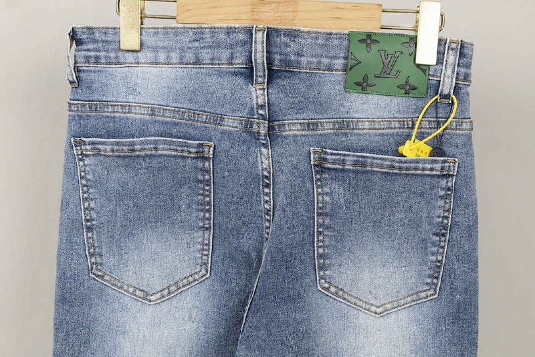 Louis Vuitton Jeans Monogram Lightning Bolt Light Blue - Image 3