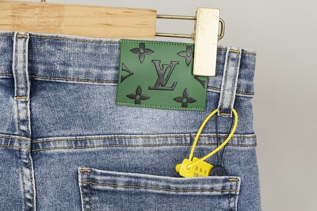 Louis Vuitton Jeans Monogram Lightning Bolt Light Blue - Image 5