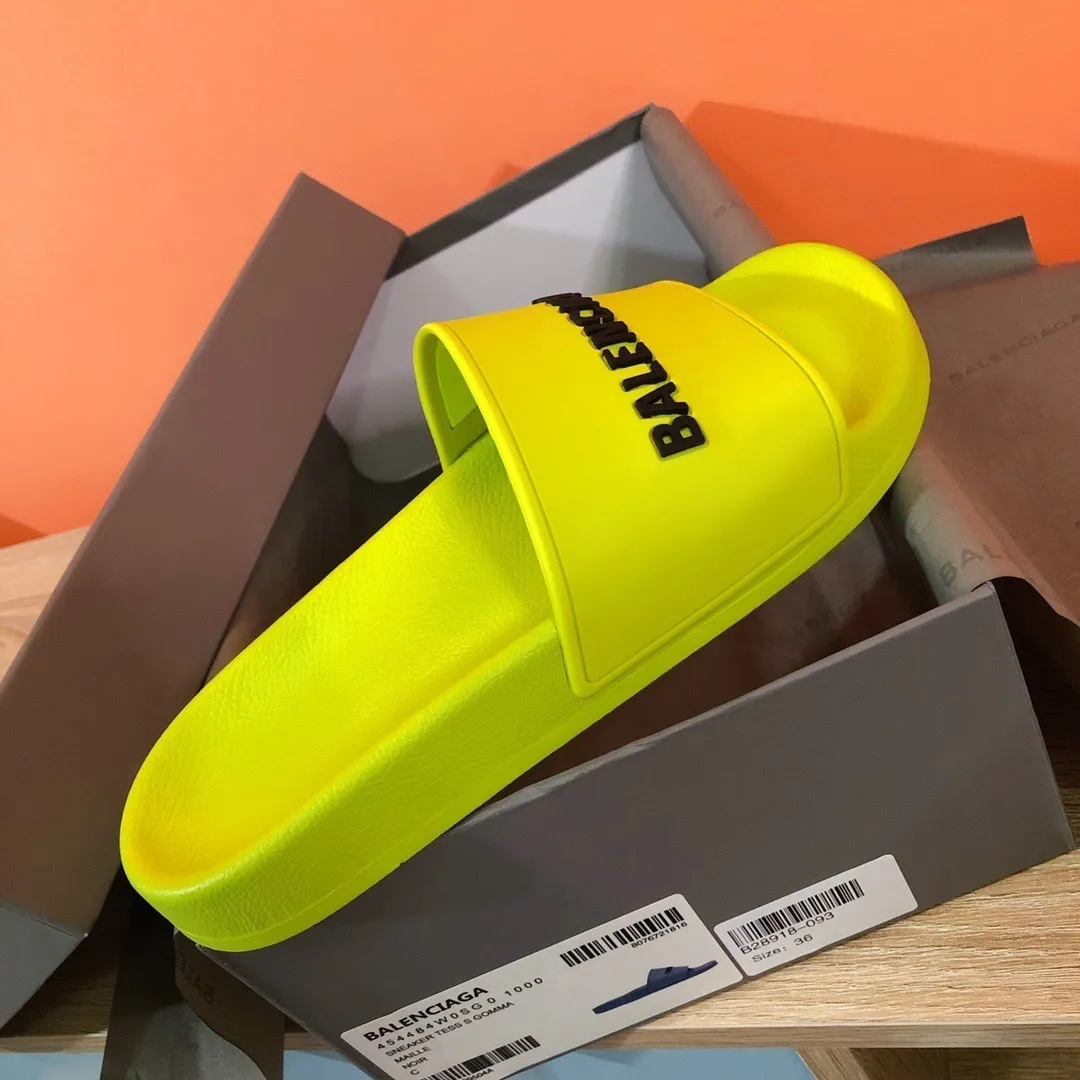 Balenciaga Pool Slides Neon Geel - Image 3