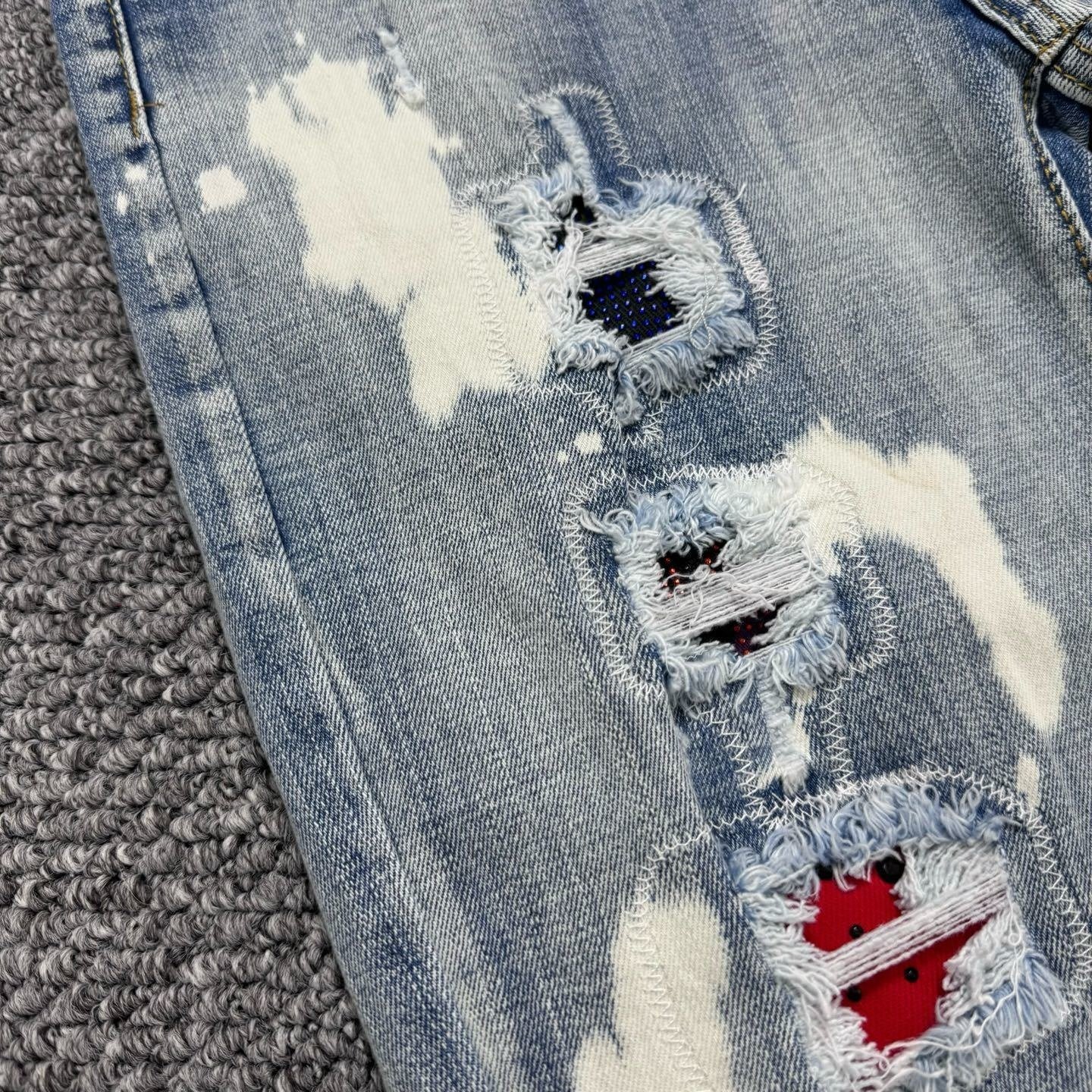 AMIRI MX1 Bleached Distressed Jeans 1 - Image 12