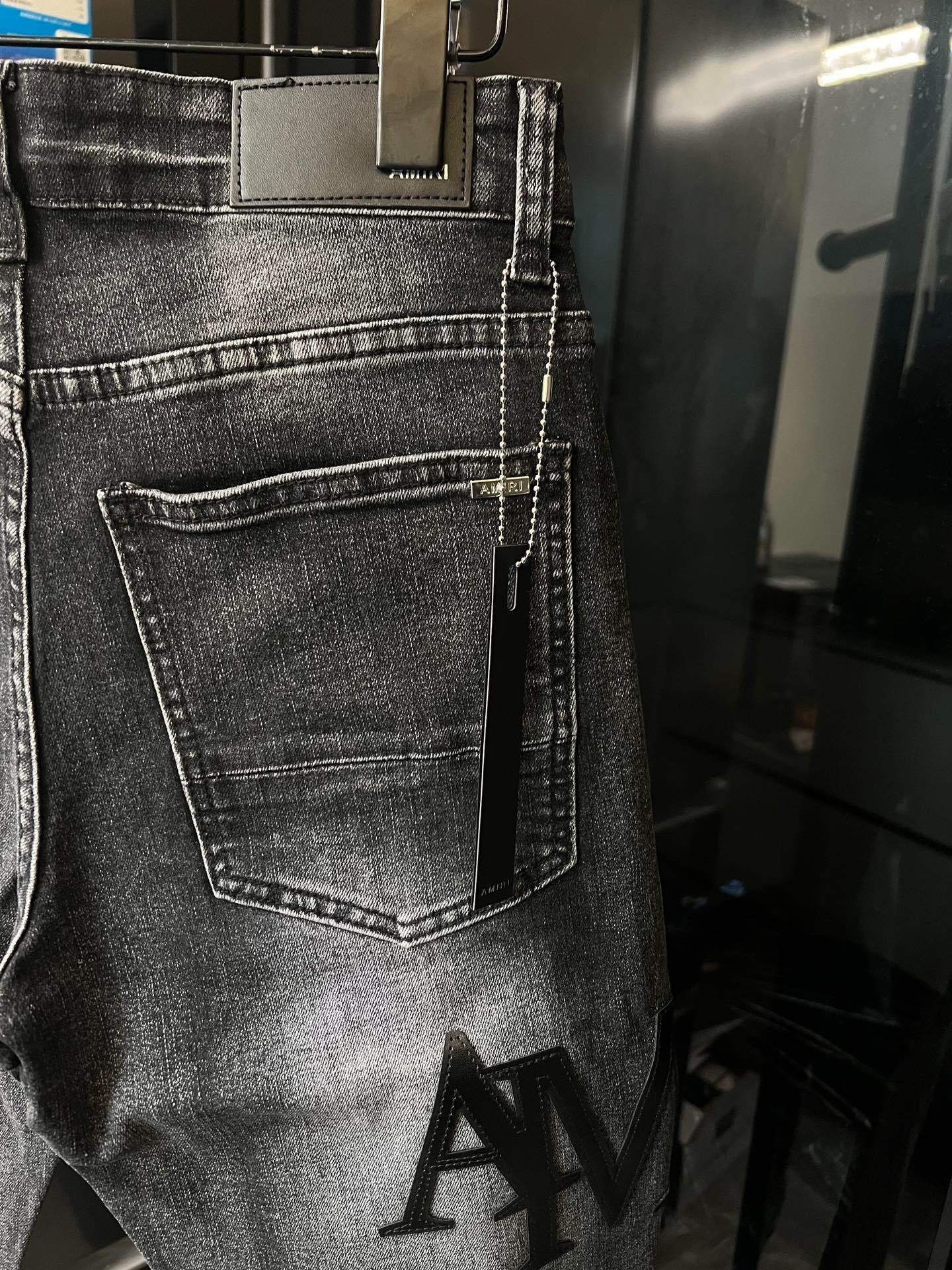 AMIRI Distressed Logo Jeans - Image 7