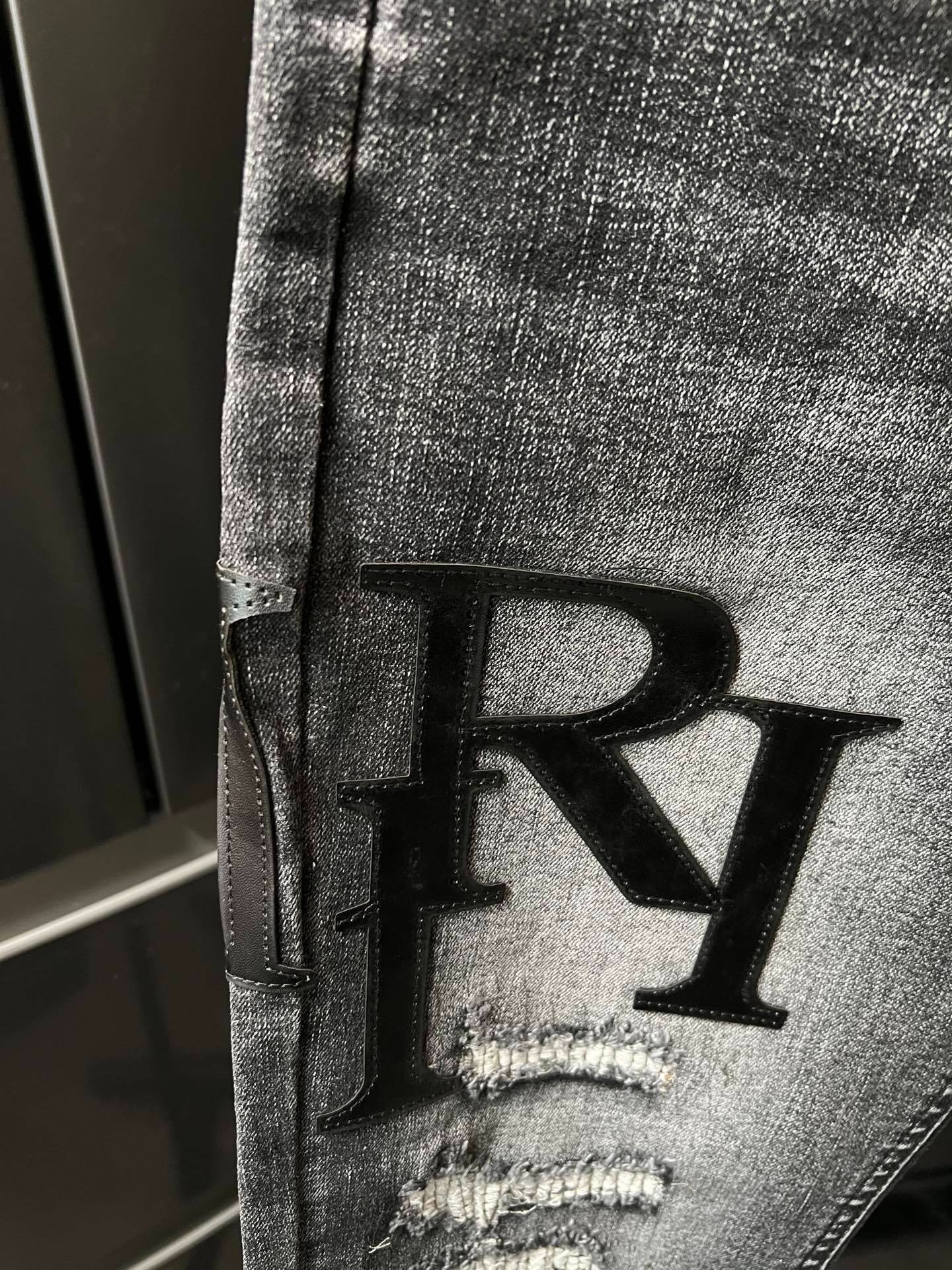 AMIRI Distressed Logo Jeans - Image 8