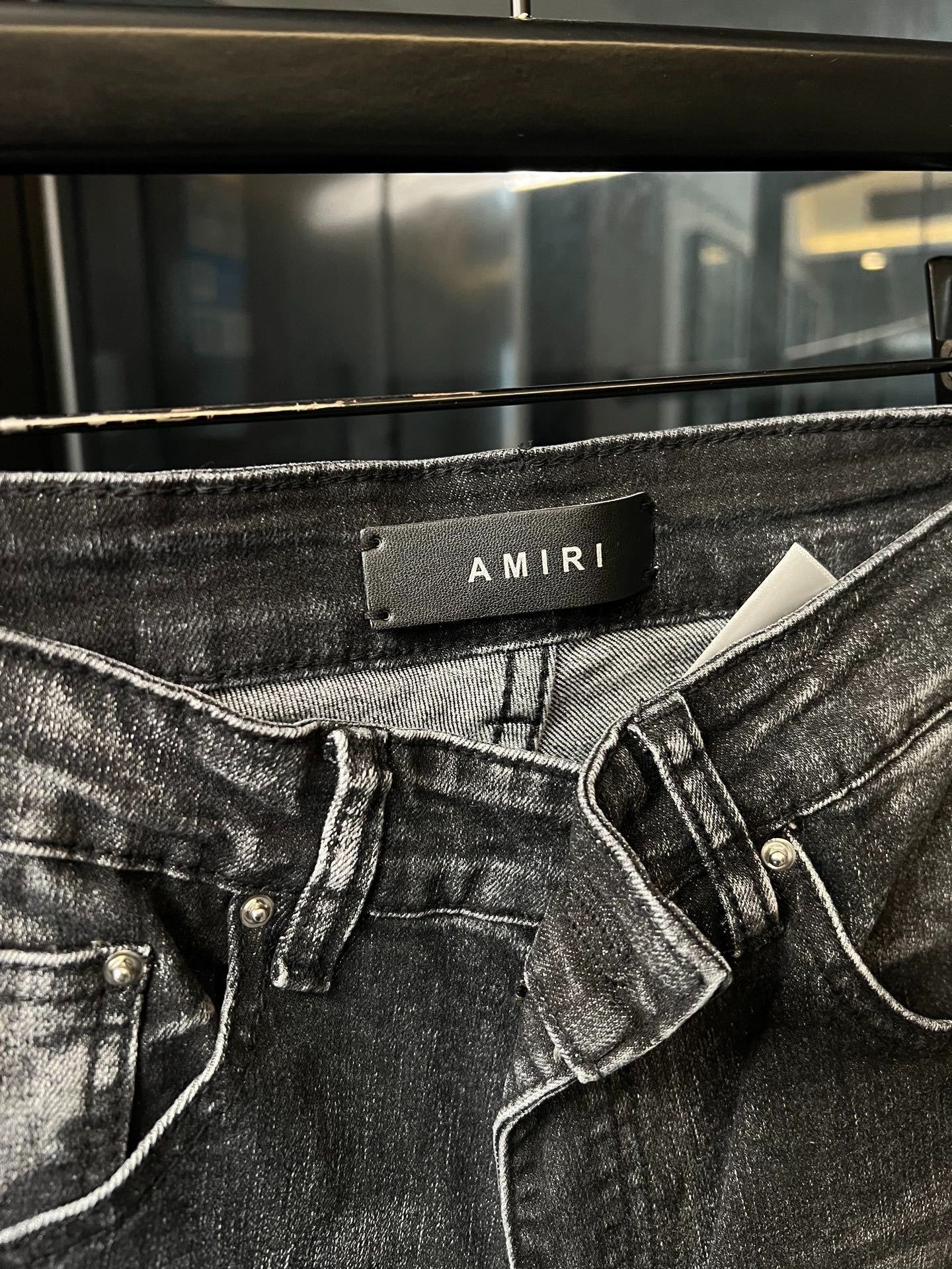 AMIRI Distressed Logo Jeans - Image 6