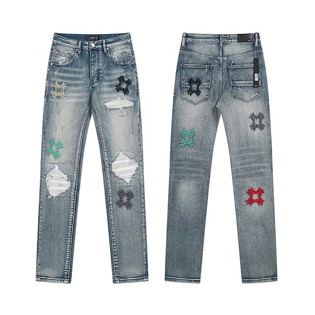 Amiri Crystal Cross Patch Jeans 13 - Image 2