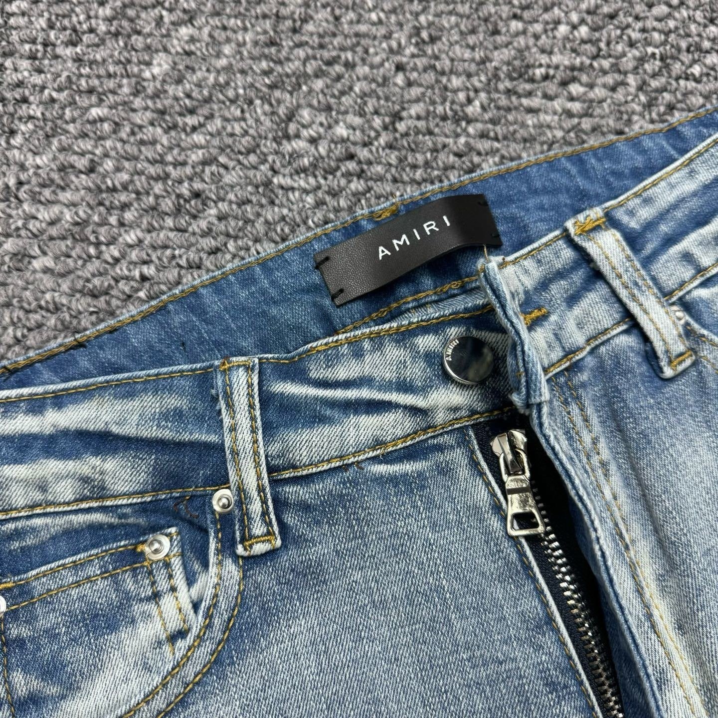 AMIRI MX1 Bleached Distressed Jeans 1 - Image 9