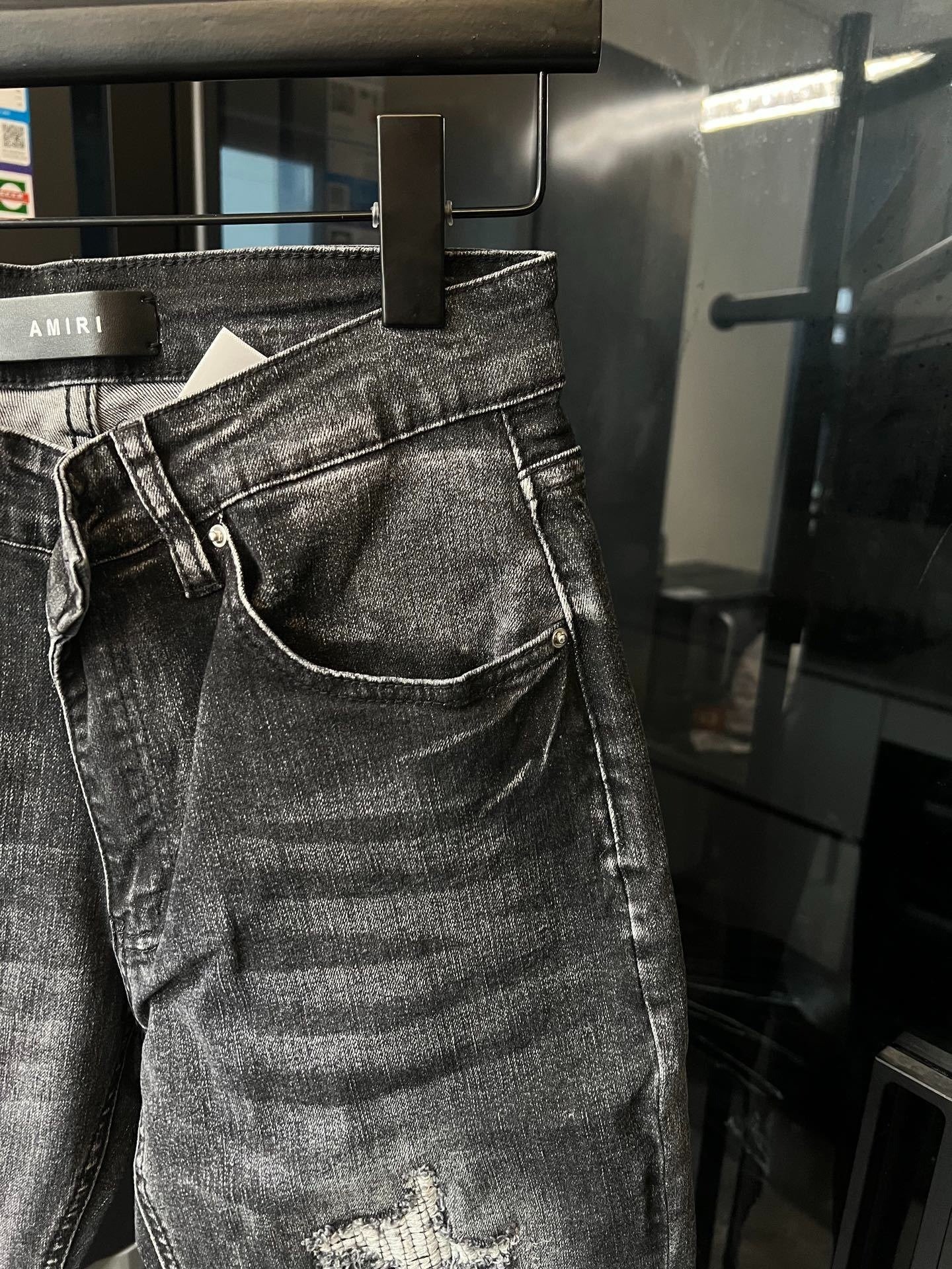 AMIRI Distressed Logo Jeans - Image 5