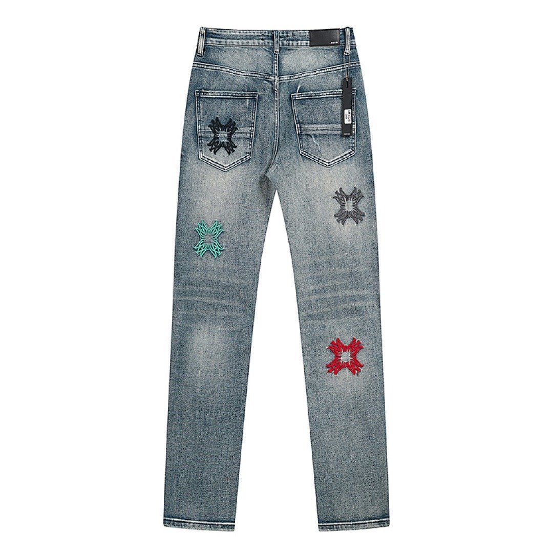 Amiri Crystal Cross Patch Jeans 13 - Image 4