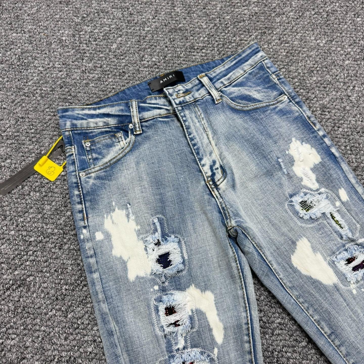 AMIRI MX1 Bleached Distressed Jeans 1 - Image 7